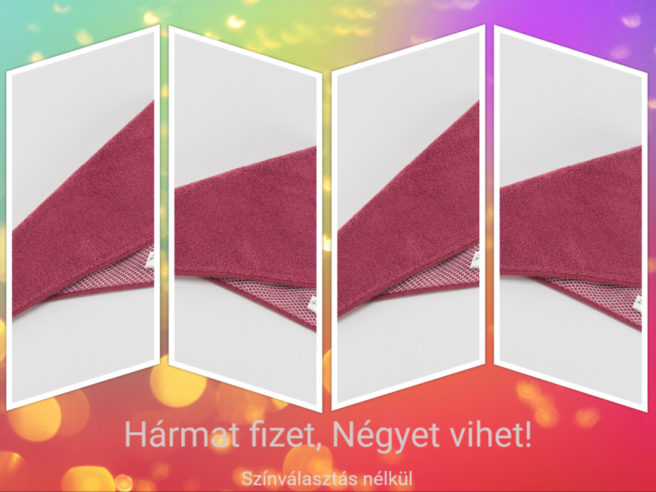 26/26.hét - Hétvégi akció - Dörzsi kendő (30*30) Színválasztás nélkül ---4 db---