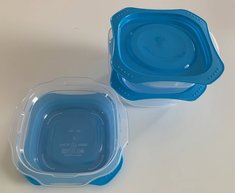 21/14.hét-Anyáknapi előzetes-500 ml Frissentartó edény KÉK 3 db